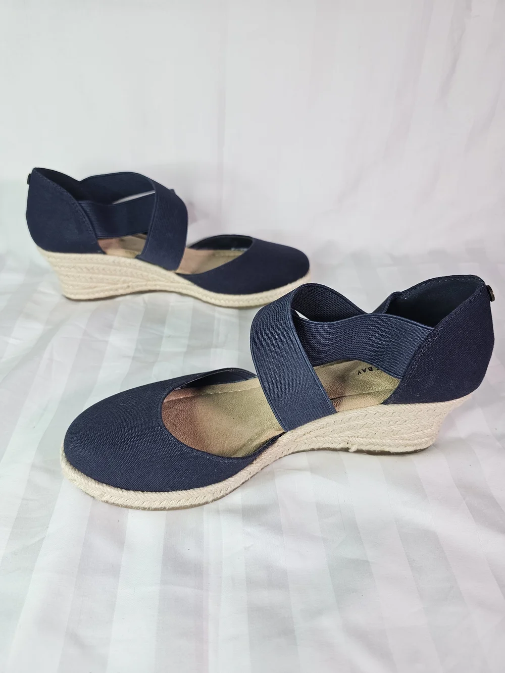 St. John's Bay Navy Crisscross Espadrille Wedge